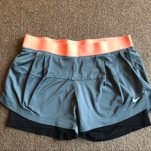 Grey and Peach Nike Shorts